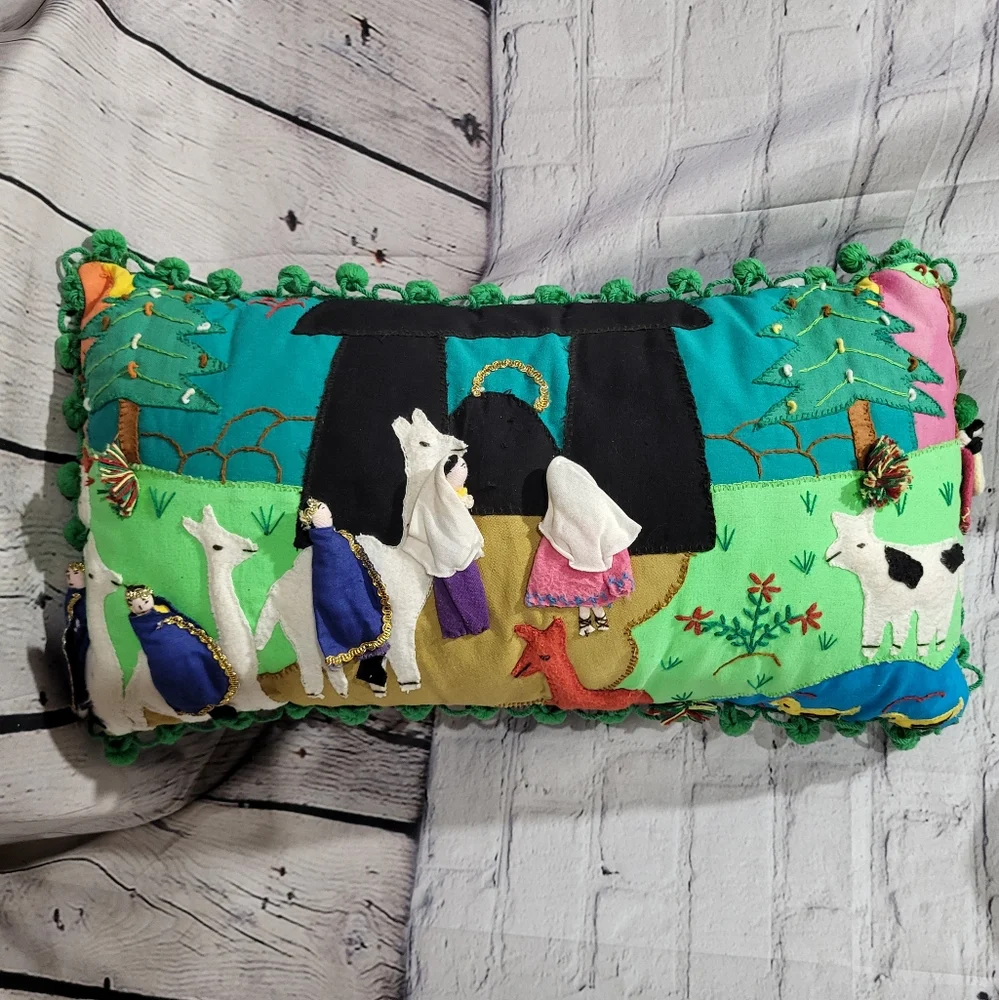 Folk Art Peruvian-Pillow